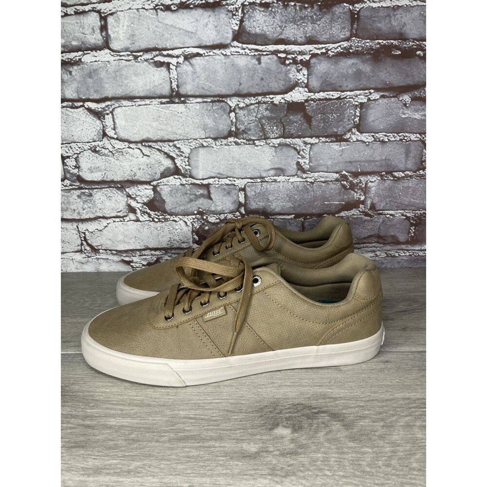 Bass Brown Tan Synthetic Casual Comfort Faux Leather Shoes Men Sz 10.5m Us/44eu